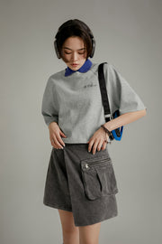 Half Moon Noe Colorblock Line Shoulder Bag