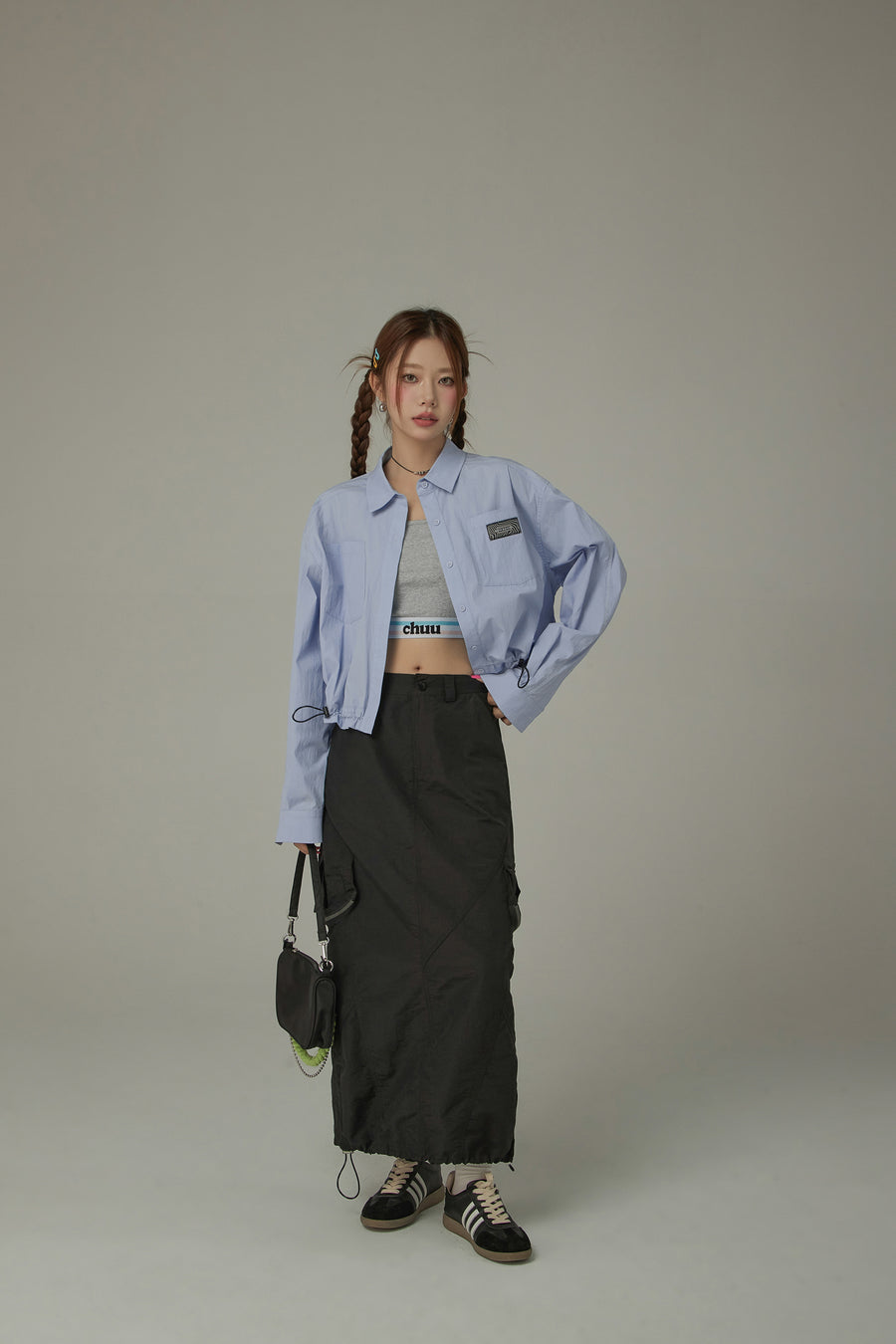 CHUU Drawstring Pocket Classic Shirt