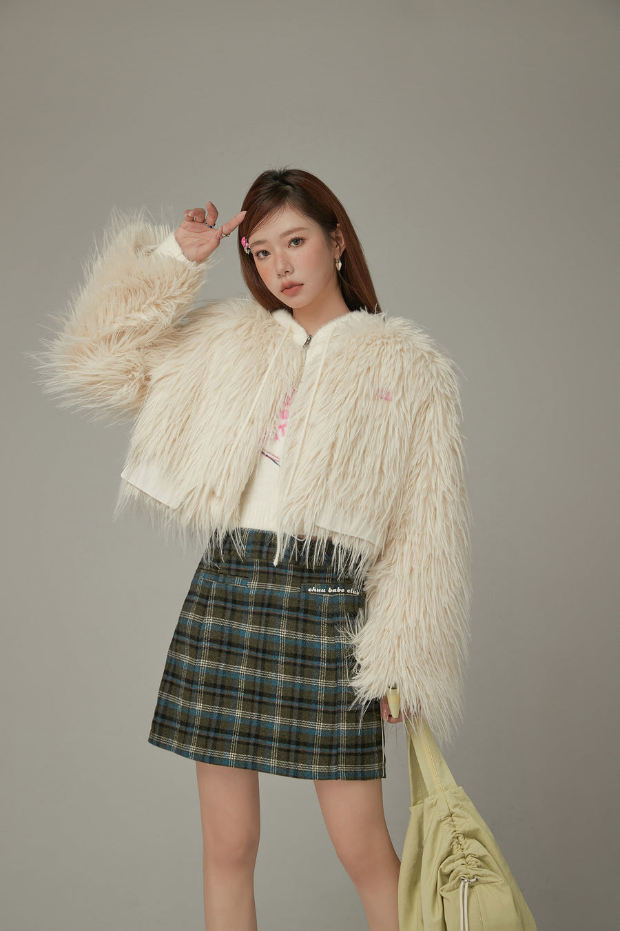 CHUU Faux Fur Loose Fit Jacket