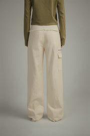 Frayed Sides Pocket Pants