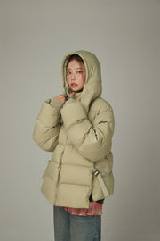 Solid Hooded Padded Jacket