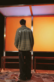 Logo Check Boxy Shacket