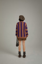 Vintage Color Scheme Stripe Knit Sweater