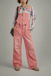 Drawstring Waist Overalls