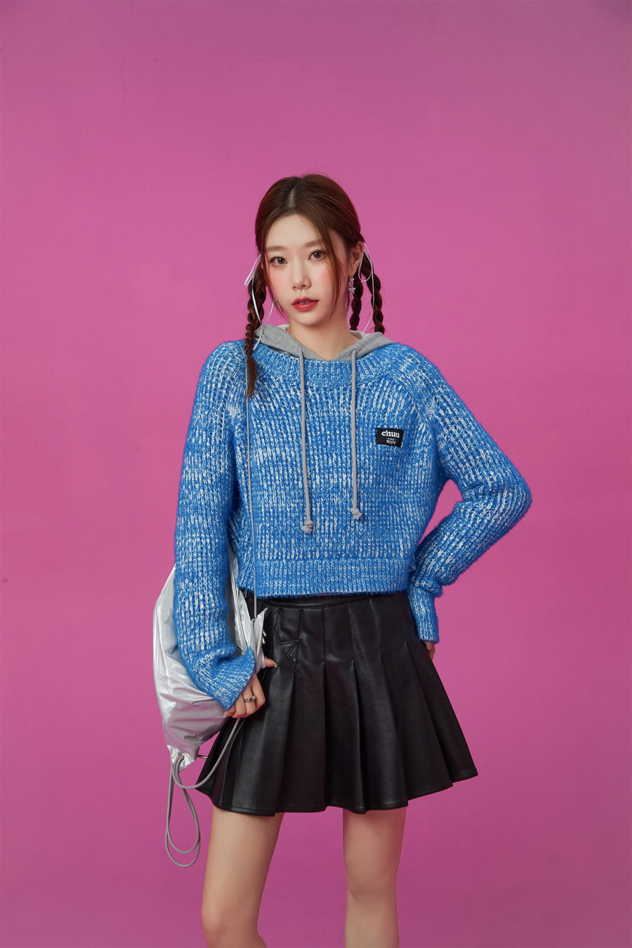 CHUU Color Crop Knit Sweater