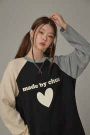 Logo Heart Color Long Sleeve T-Shirt