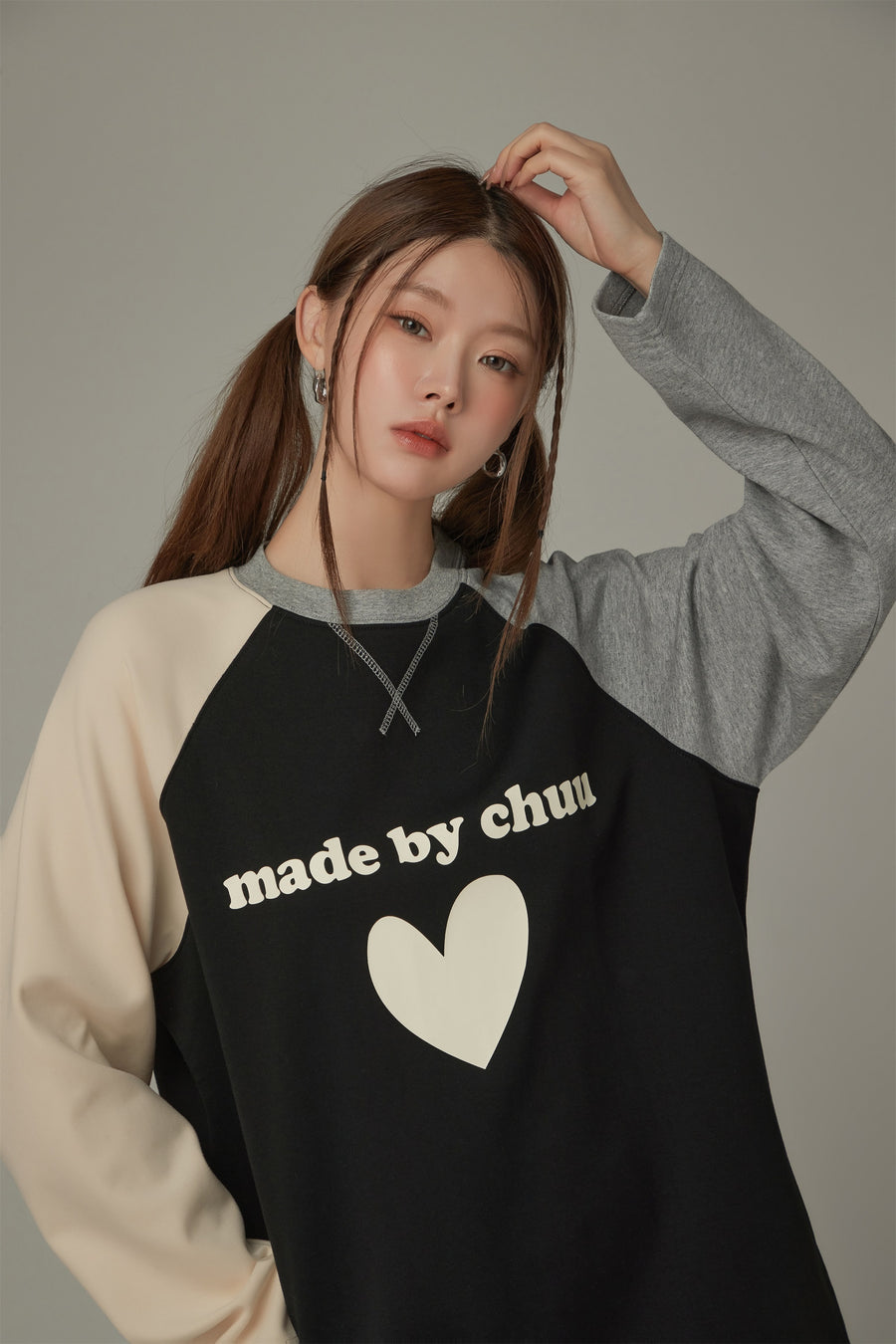 CHUU Logo Heart Color Long Sleeve T-Shirt