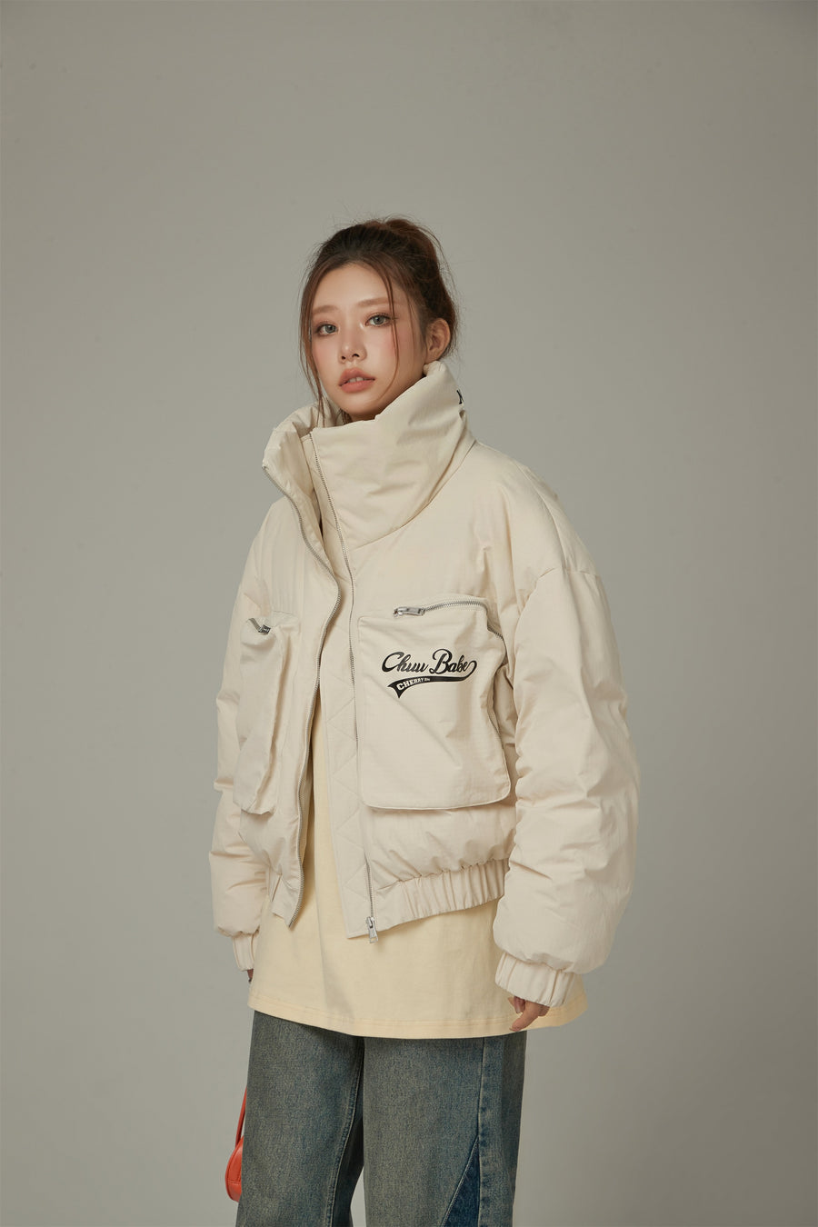 CHUU Big Pocket High Neck Sporty Jacket