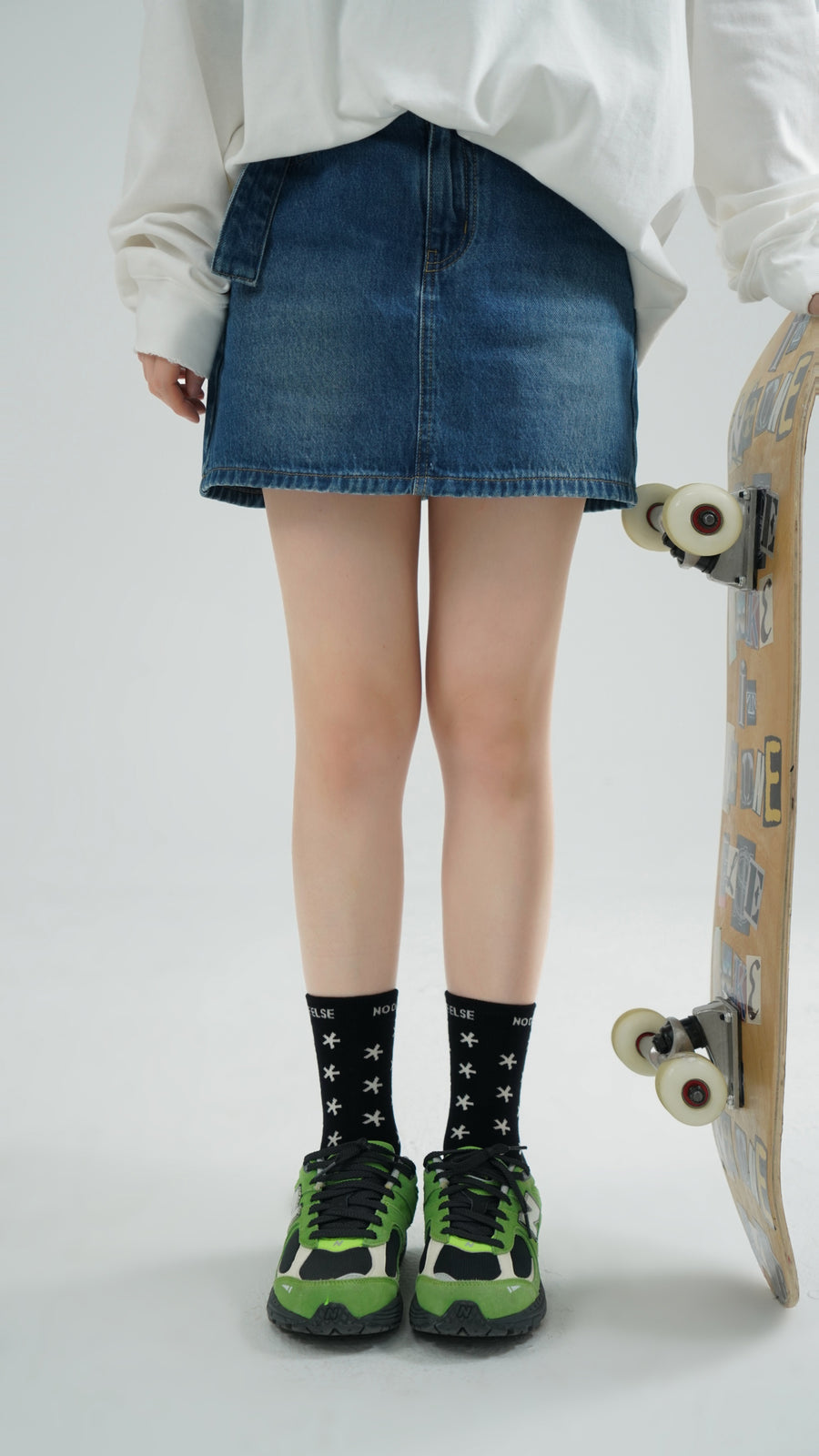 CHUU Light Color Star Jacquard Socks