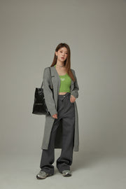 Pocket Side Slit Straight Pants