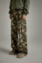 Camouflage Cargo Wide Pants