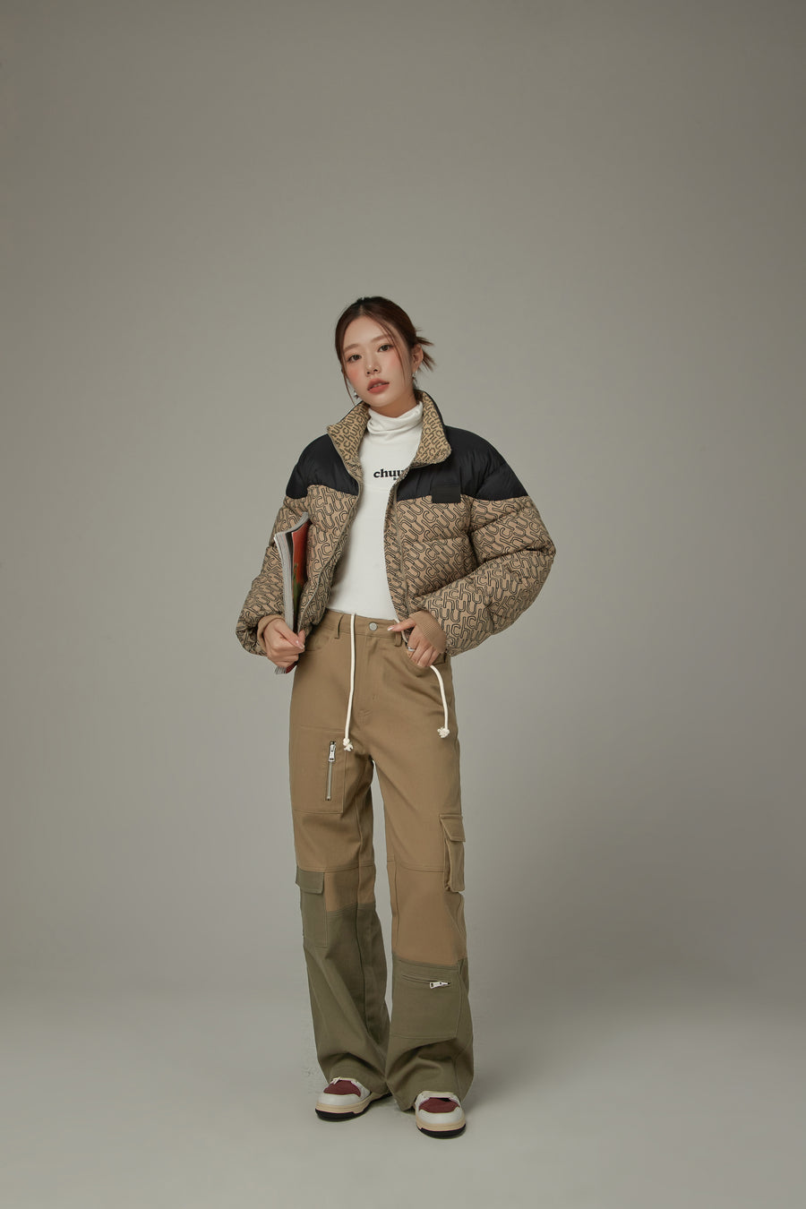 CHUU Two Toned Duck Down Padded Jacket