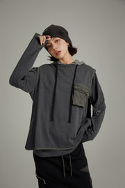 Zipper Pocket Layered T-Shirt