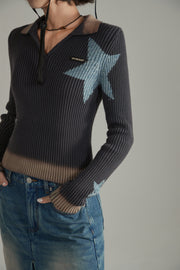 Vintage Star Knit Sweater