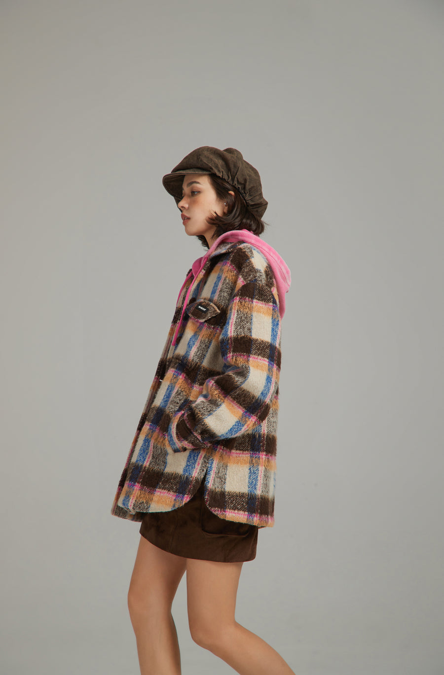 CHUU Multi Color Check Loose Fit Shacket