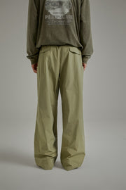 Solid Color Drawstring Casual Cargo Pants