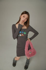 Rainbow Logo Puppy Character Dress