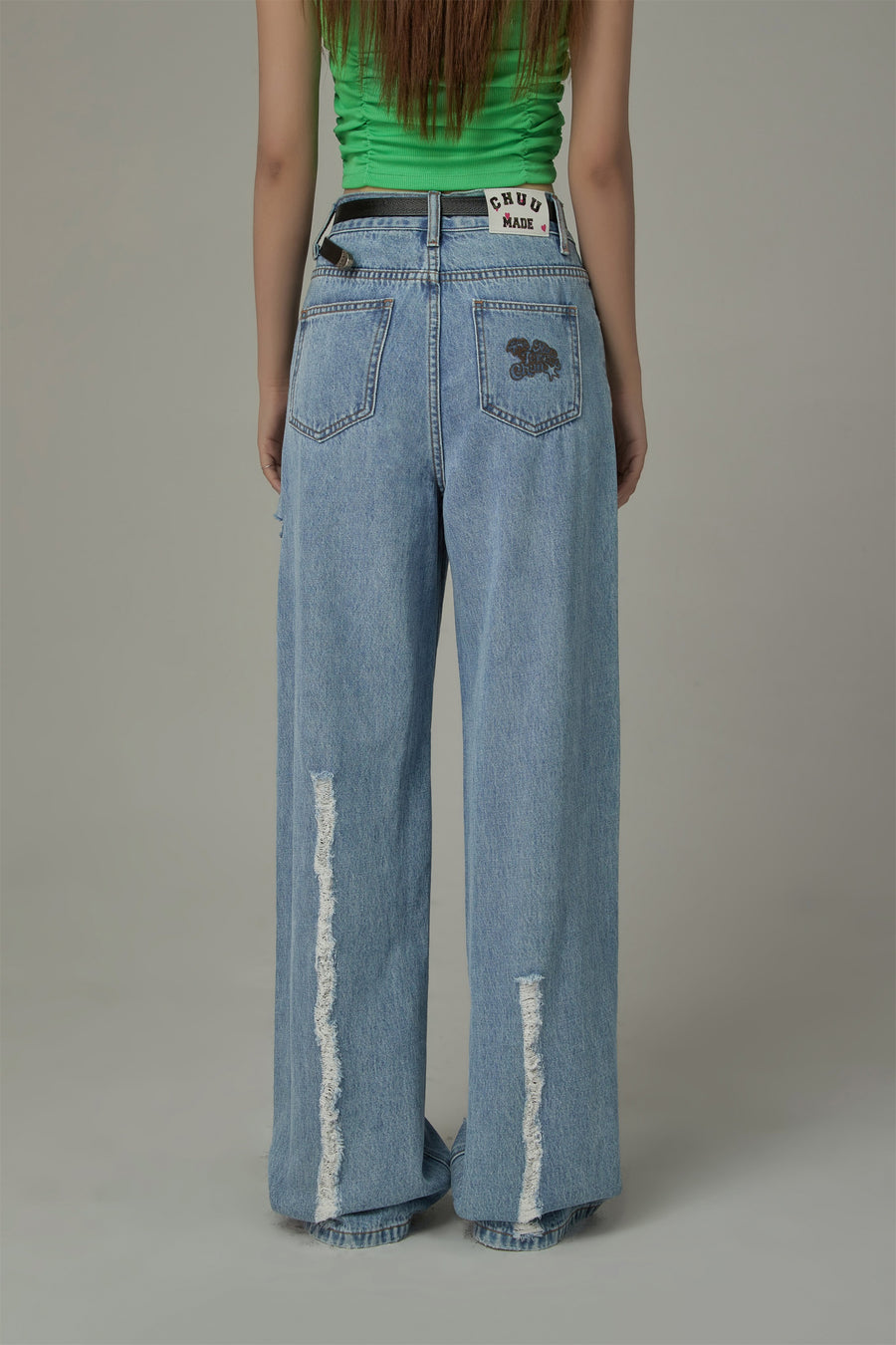 CHUU Cotton Denim Straight Pants