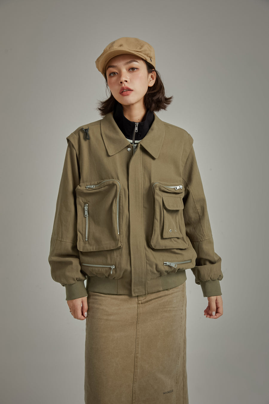 CHUU Big Pocket Zip-Up Jacket