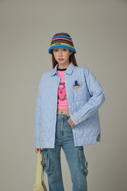 Heart Shirt Quilted Padded Shacket