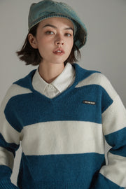 Sailor Color Scheme Knit Sweater