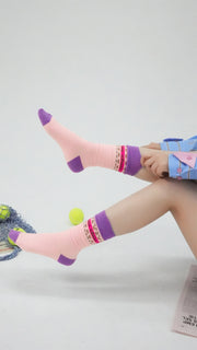 Cute Hearts Multi Color High Socks