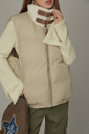 High Neck Collar Padded Vest