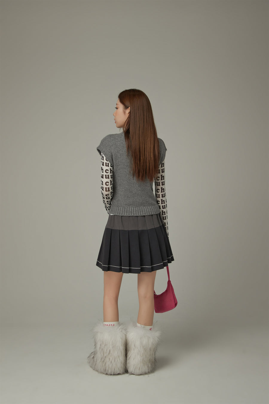 CHUU Solid Sleeveless Knit Vest