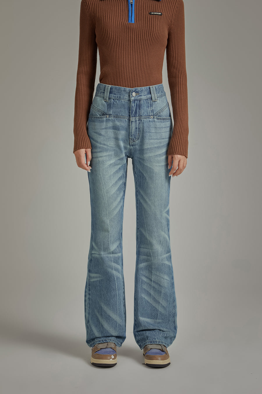 CHUU Semi Bootcut Denim Pants