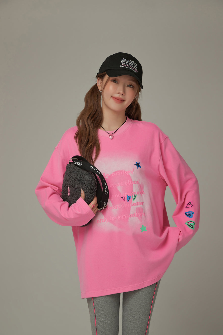 CHUU Heart Star Boxy T-Shirt