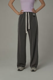 Elastic Waist?Wide Banding Casual Pants