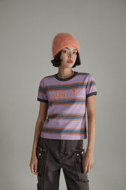 Noe Center Color Striped Short Sleeve T-Shirt