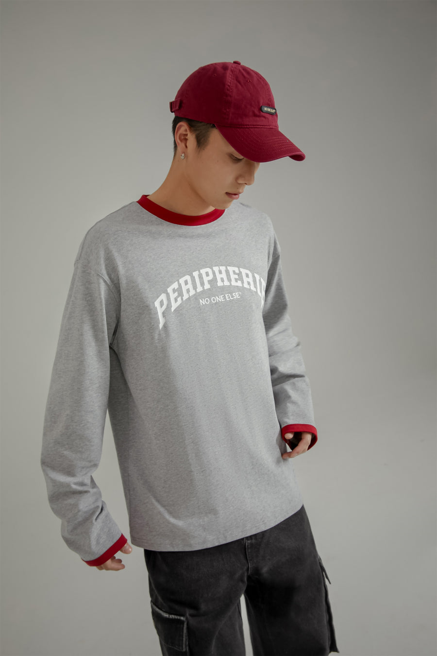 CHUU Peripherie Logo Line Color Long Sleeve T-Shirt