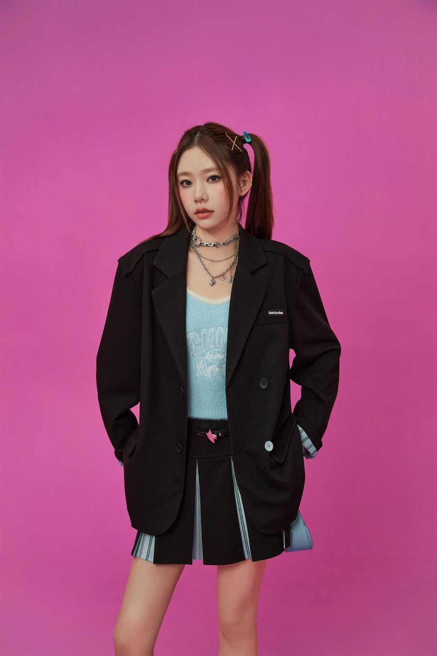 CHUU Boxy Double Blazer Jacket