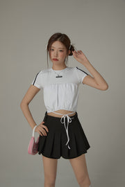 String Slim Fit Cropped Top