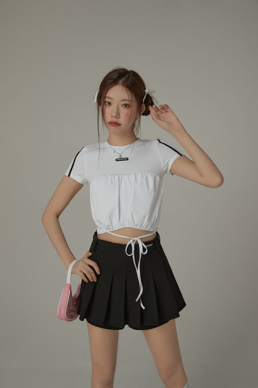 CHUU String Slim Fit Cropped Top