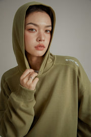 Simple Embroidered Overfit Hoodie