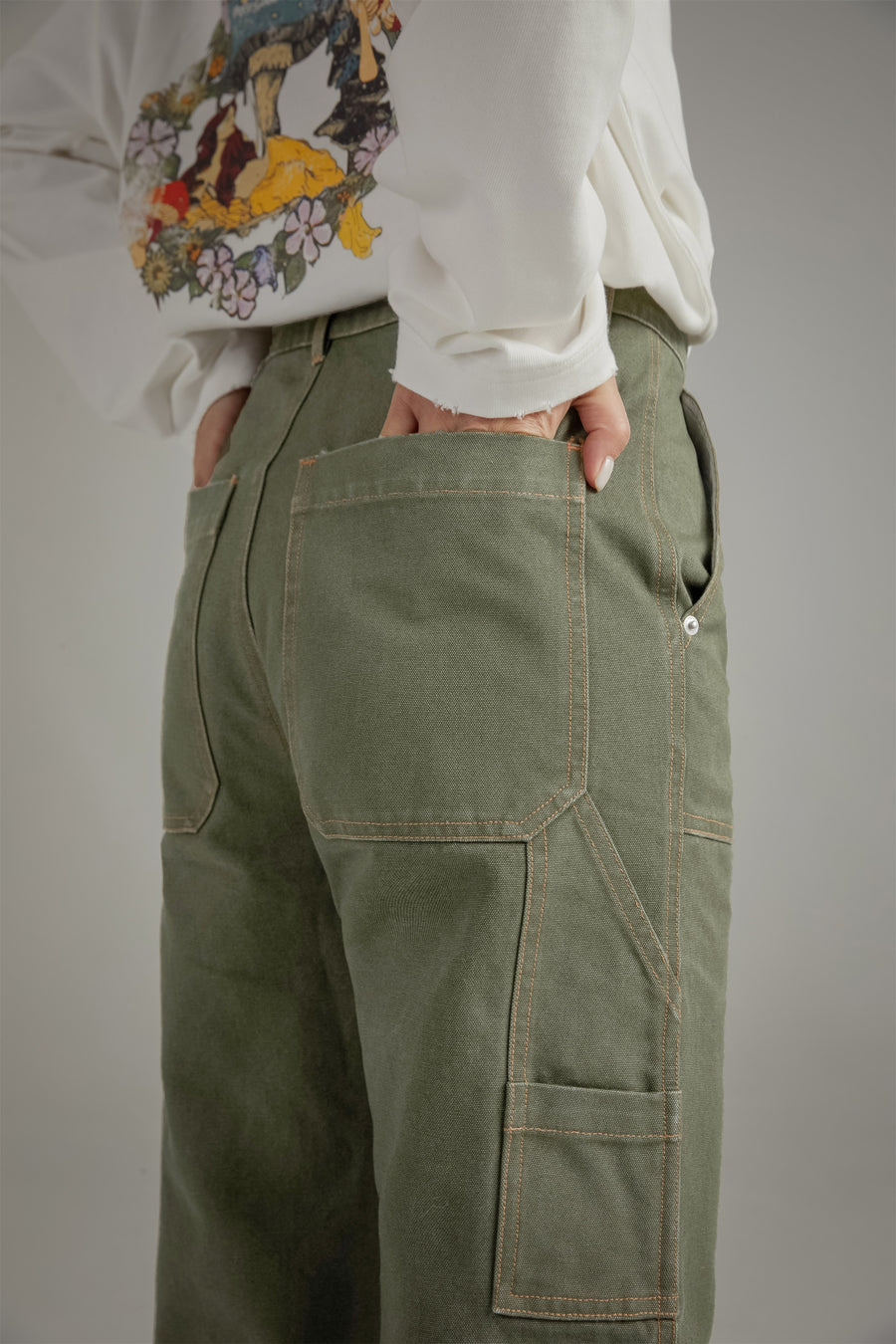 CHUU Color Pocket Wide Pants