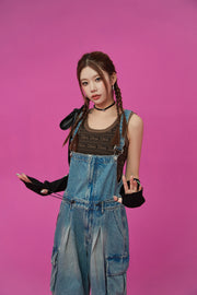 Big Pocket Denim Overalls