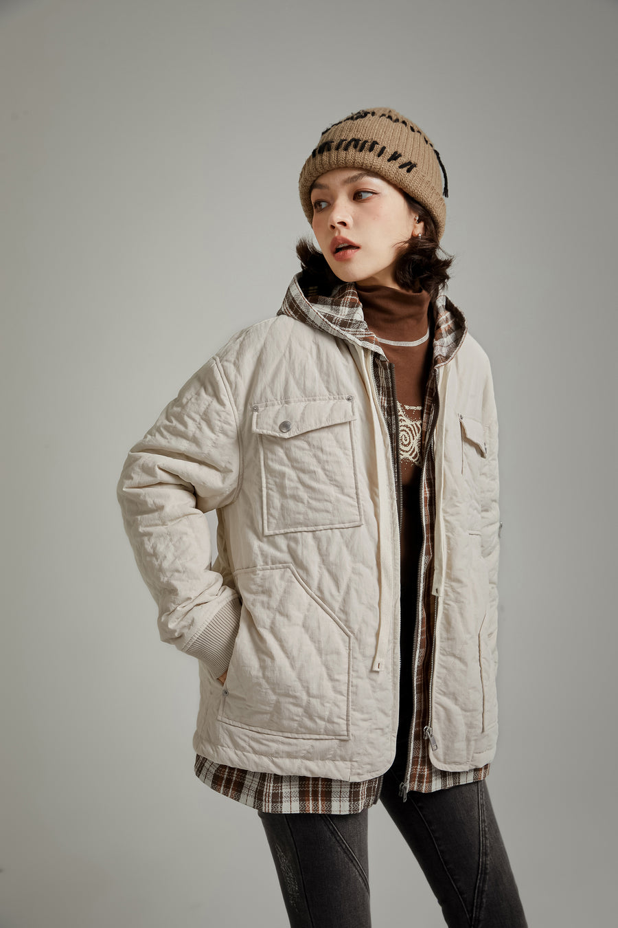 CHUU Pocket Quilted Jacket