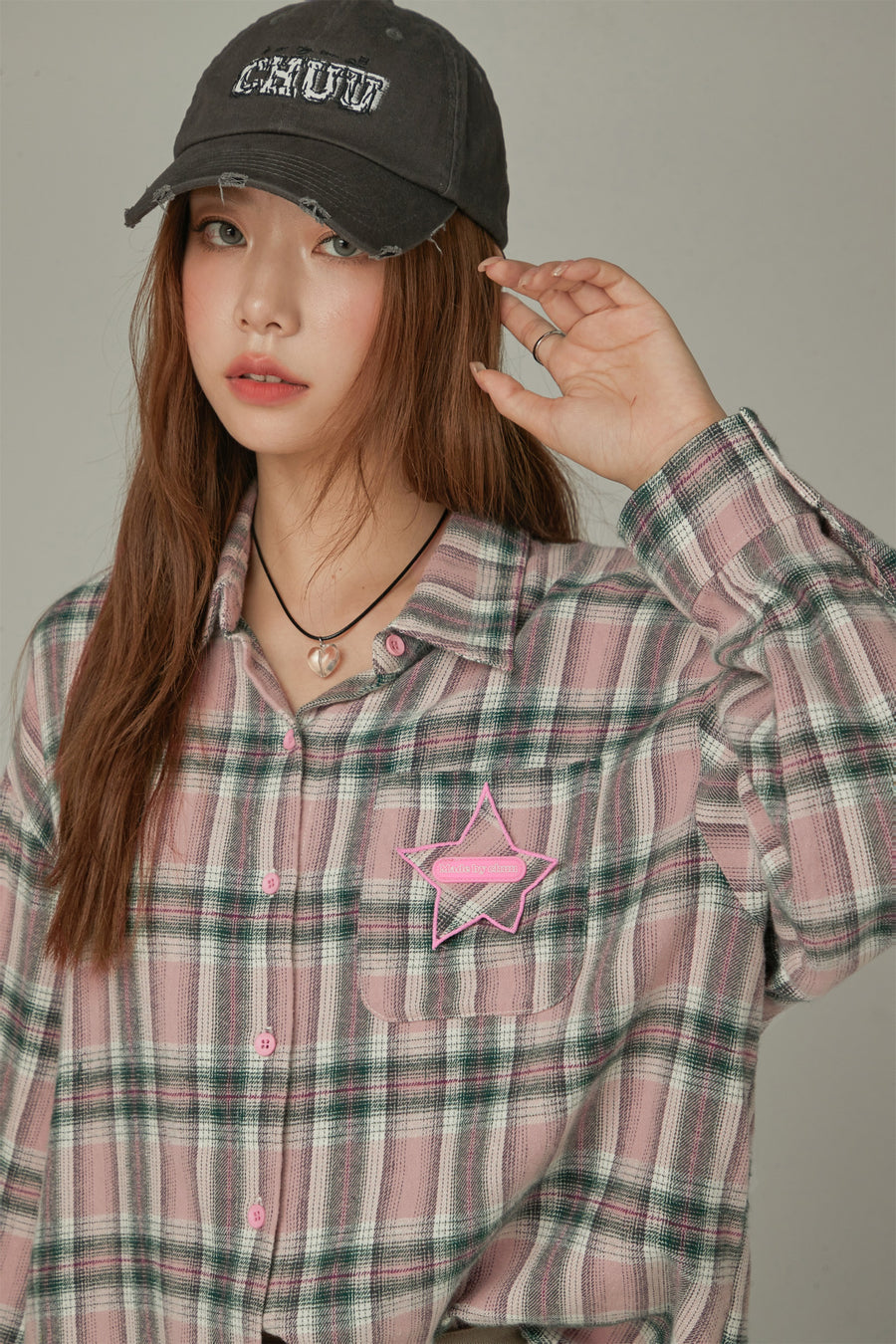 CHUU Boxy Check Shirt