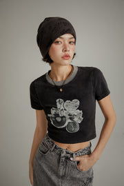 Vintage Color Crop T-Shirt