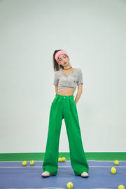 Summer Adjustable High Waist Wide Leg Pants