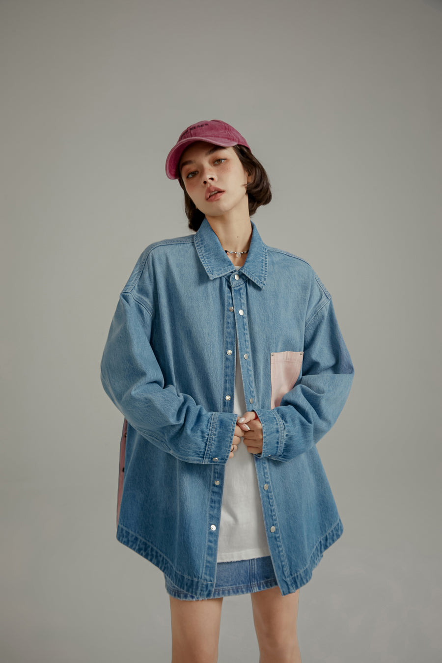 CHUU Boyfriend Maxi Sized Denim Shirt