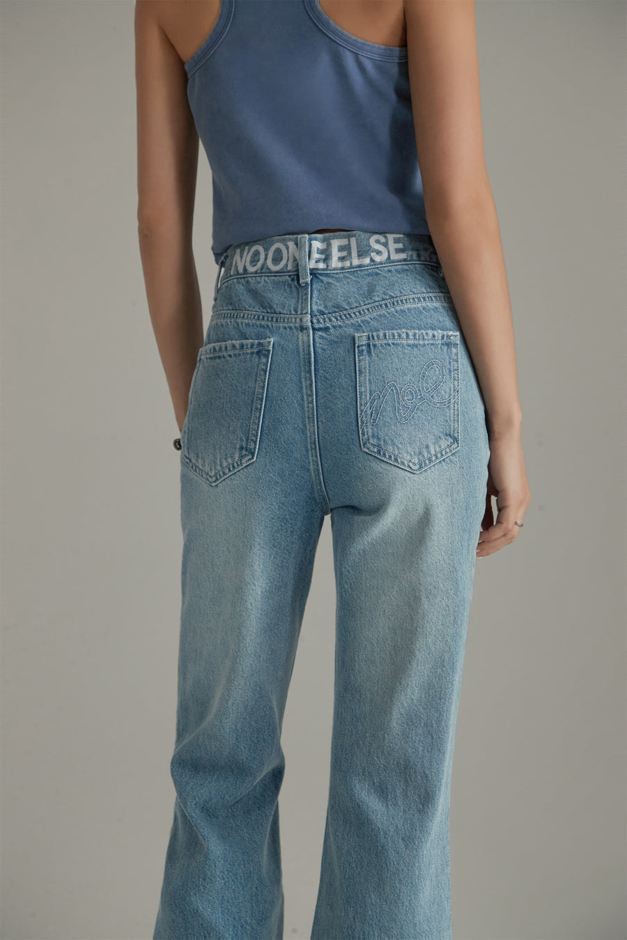 CHUU Basic Washed Bootcut Jeans