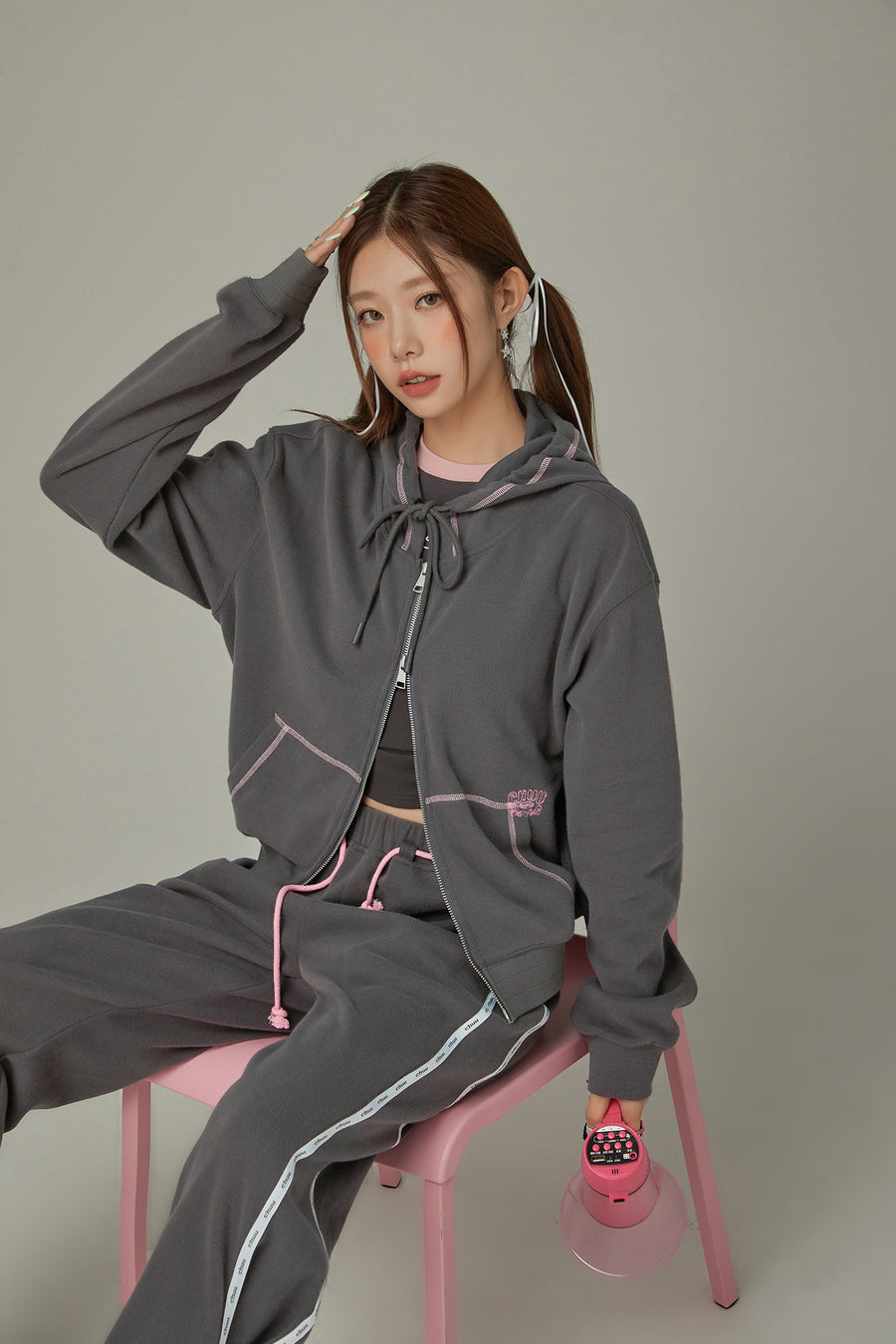 CHUU Loose Fit Hooded Zip-Up