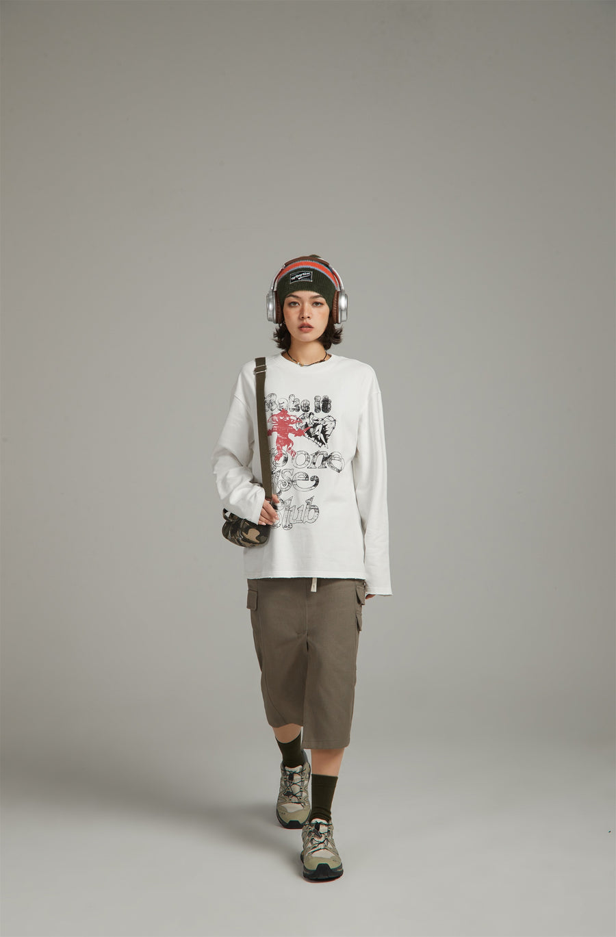 CHUU Logo Character Printed Boxy T-Shirt