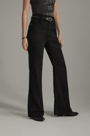 Color Slit Bootcut Pants