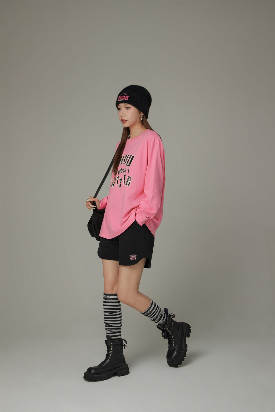 CHUU Striped Over The Knee Socks