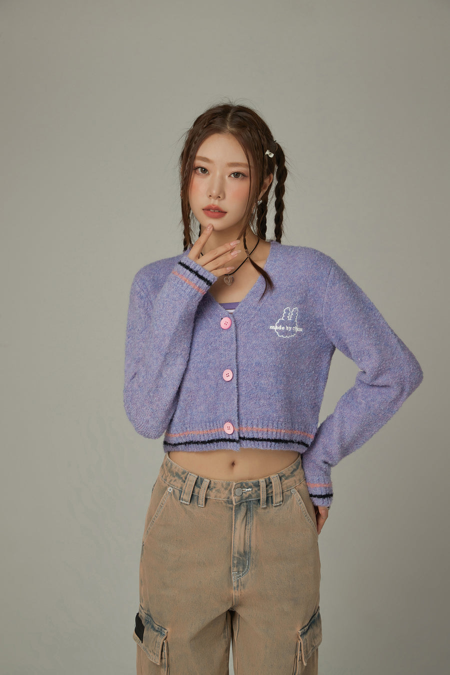 CHUU Color V-Neck Knit Cardigan